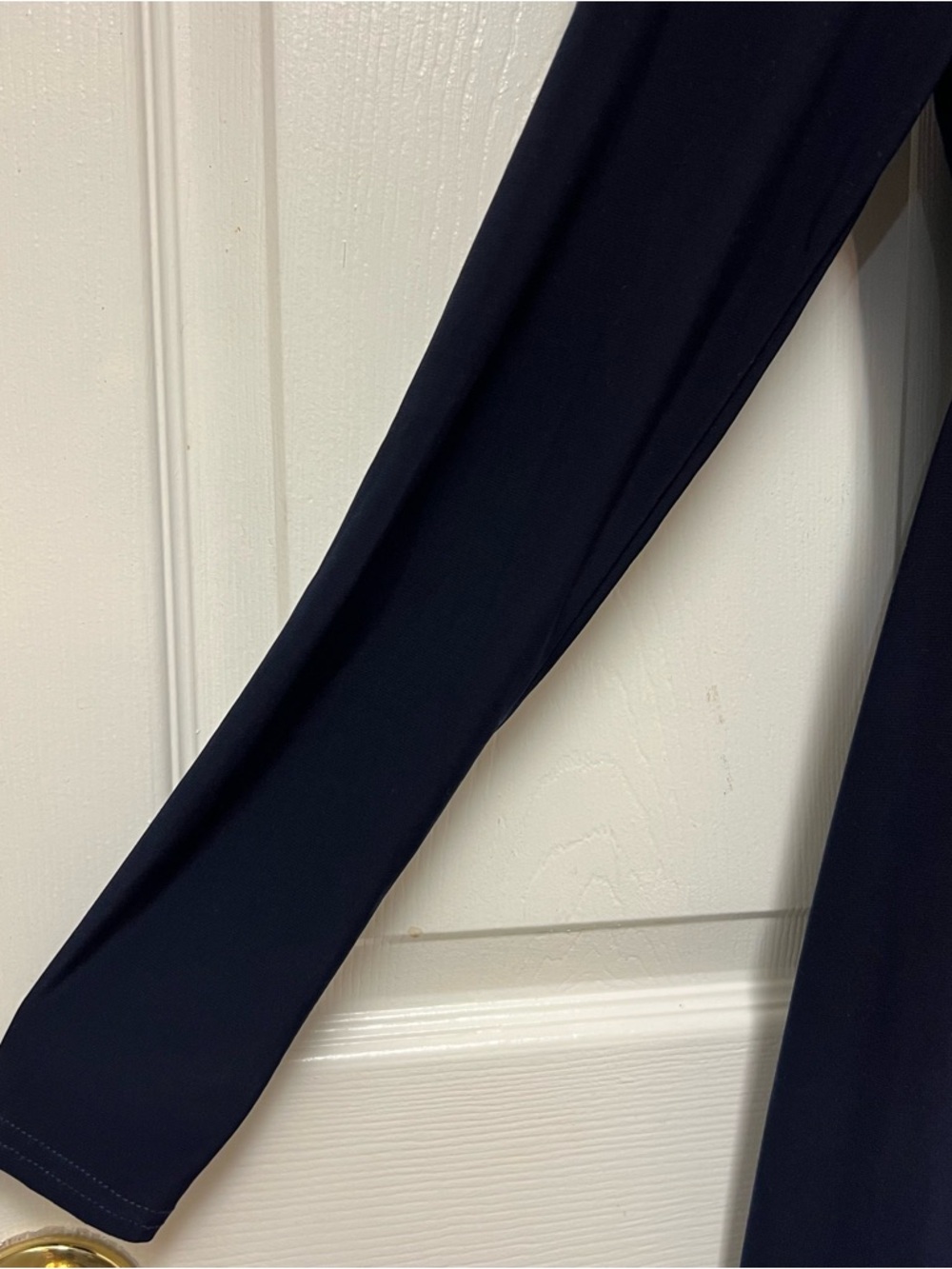 Club L London Contradiction Long Sleeve Navy Maxi Mermaid Dress - Picture 6 of 15